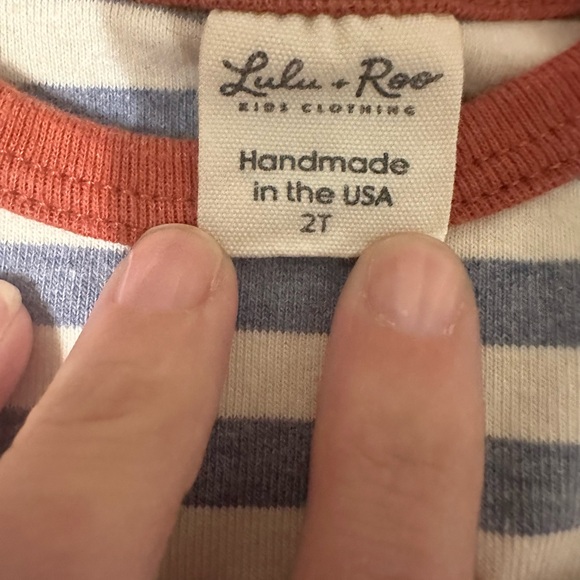 Lulu and Roo Freedom collection striped pocket tee with two matching shorts set - Picture 7 of 8